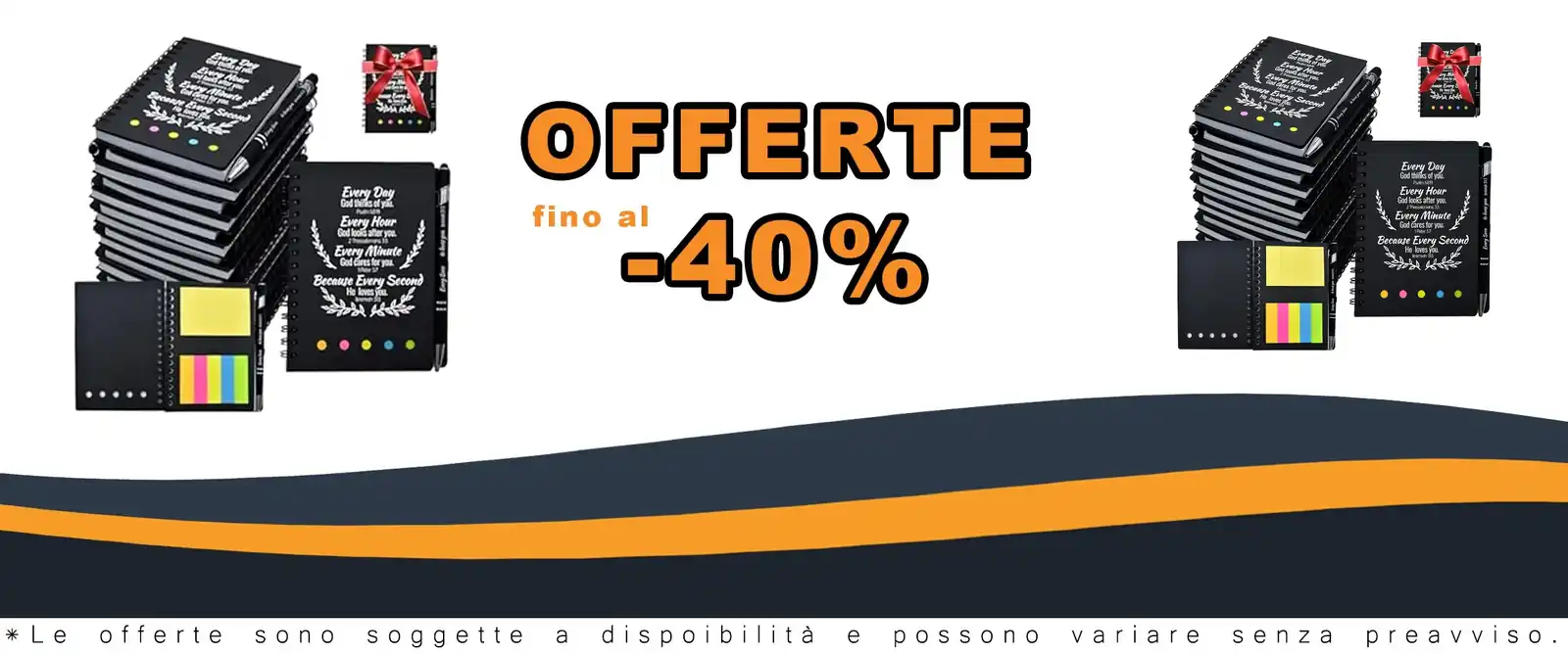 Set 400 quaderni religiosi neri con penna regalo mamma